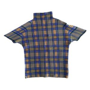 RARE Issey Miyake plaid printed top
